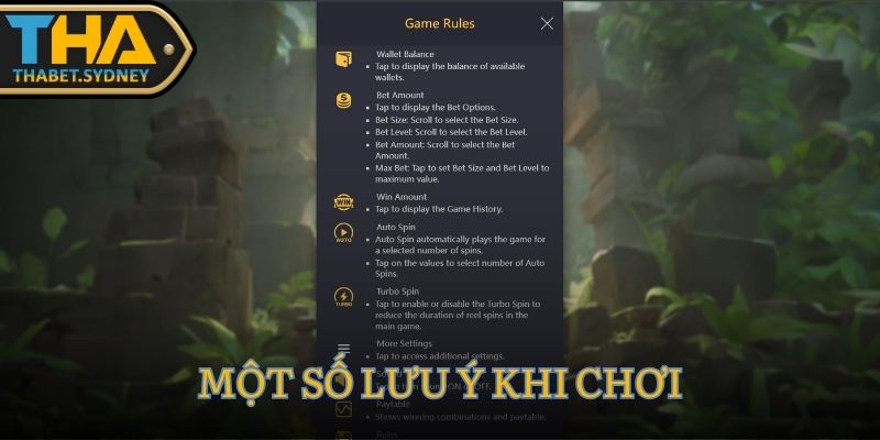 Kỳ Quan Inca thabet – Trải nghiệm slot quay hấp dẫn nhất 3 Một số lưu ý khi chơi Kỳ Quan Inca tại Thabet
