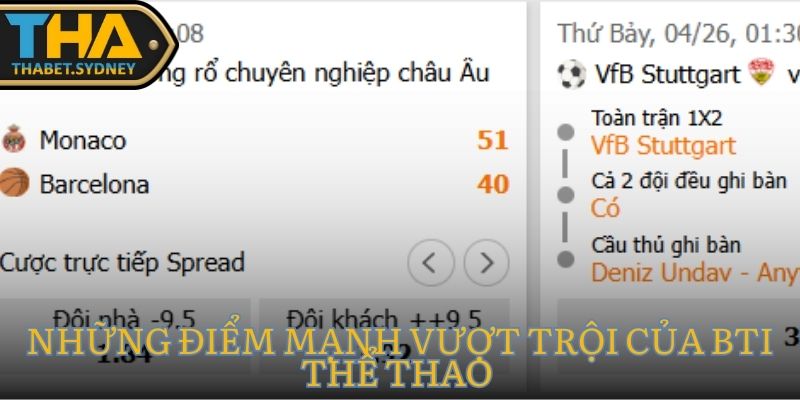 BTI Thể Thao Thabet – Cổng Cá Cược Thể Thao Đỉnh Cao 3 Những điểm mạnh vượt trội của BTI Thể Thao tại Thabet