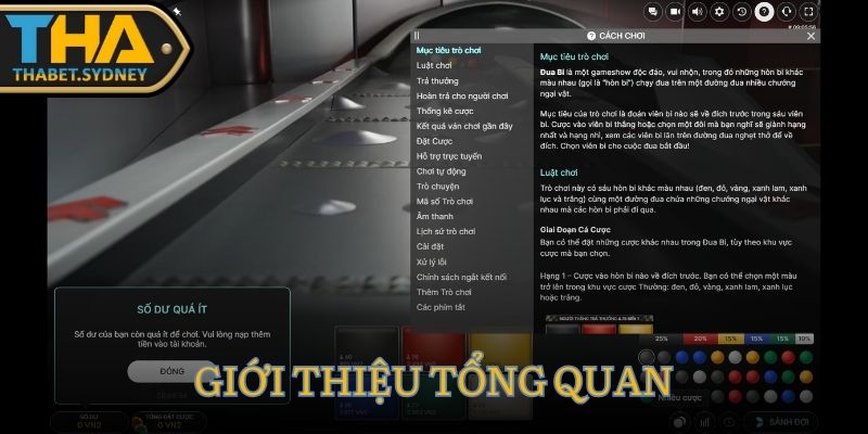 Đua Bi Thabet: Game live casino dự đoán bi về đích siêu vui 2 Giới thiệu tổng quan về trò chơi Đua Bi tại Thabet
